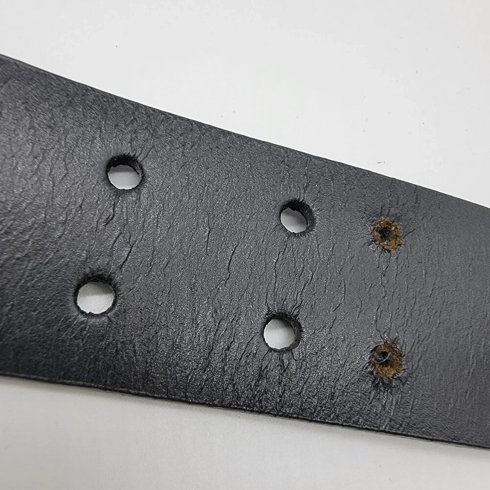 Vintage Harley Davidson Leather Belt W/ Buckle Sz 30 Studded Spades Logo‎ 2005